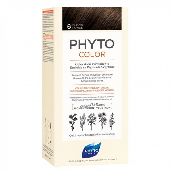 PHYTOCOLOR #6-rubio oscuro 4 u