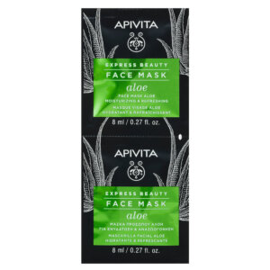 Apivita Express Beauty Mascarilla facial hidratante y refrescante con Aloe 2 x 8 ml