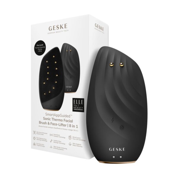 Geske SMART APP GUIDED thermo sonic brush and facial lifting 8 in 1 #black 1 u