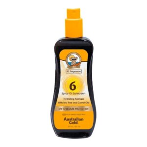 Australian Gold SUNSCREEN SPF6 spray carrot oil formula 237 ml
