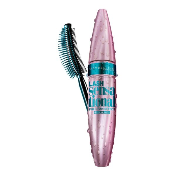 Maybelline Lash Sensational waterproof ripsmetušš #black 9,5 ml Maybelline LASH SENSATIONAL waterproof mascara #black 9,5 ml