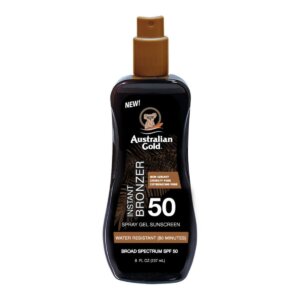 Australian Gold Instant Bronzer Spray Gel Sunscreen SPF50