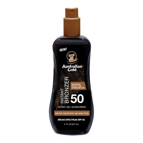 Australian Gold Instant Bronzer Spray Gel Sunscreen SPF50 Australian Gold Instant Bronzer Spray Gel Sunscreen SPF50