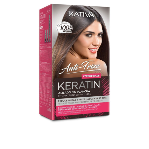 KERATIN ANTI-FRIZZ Brazilian straightening without ironing xtrem care 30 days 3 units Keratin Anti Frizz Brazilian
