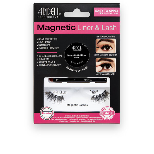 MAGNETIC LINER & LASH ACCENT pestañas #002 + gel liner 3 u Magnetic Liner And Lash