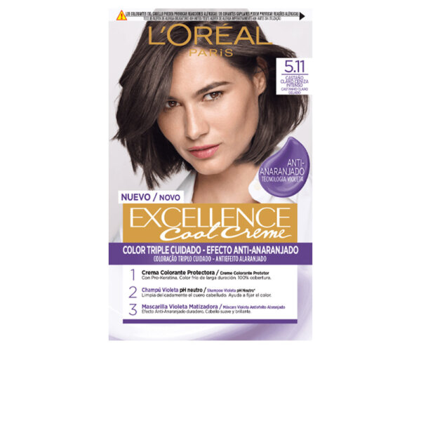L'Oréal Paris Excellence Cool dye #5.11-light intense ash brown 192 ml L'Oréal Excellence Cool juuksevärv toon 5.11