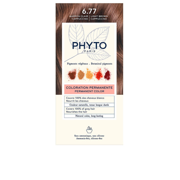 PHYTOCOLOR #6.77-marrón claro capuchino 4 u Phytocolor #6 77 Marron