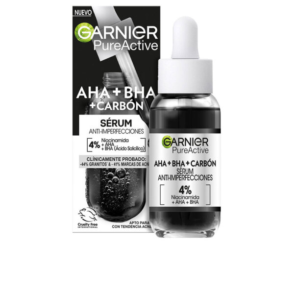 Garnier Pure Active AHA + BHA + Carbón seerum 30 ml Pure Active Aha Bha