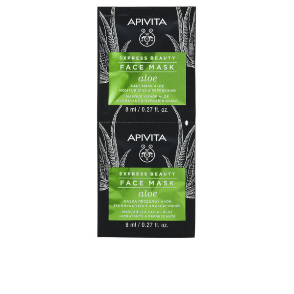 Express Beauty Mascarilla facial hidratante y refrescante con Aloe 2 x 8 ml Express Beauty Mascarilla Facial 7