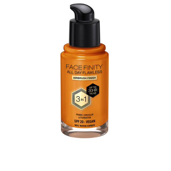 Max Factor Facefinity All Day Flawless 3 In 1 jumestuskreem #W91-warm amber 30 ml Facefinity All Day Flawless Jumestuskreem