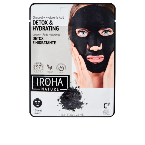 DETOX CHARCOAL BLACK tissue facial mask 1use 1 u Detox Charcoal Black Tissue
