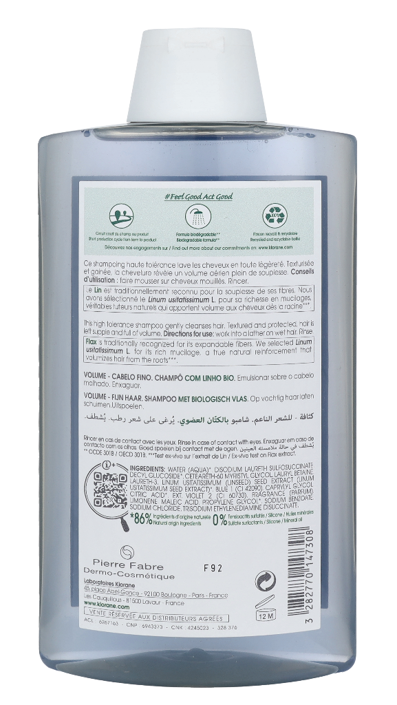 VOLUME organic linen shampoo 200 ml Volume Organic Linen Shampoo