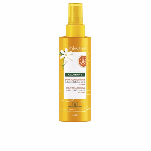 POLYSIANES MONOÏ Y TAMANU BIO body sun spray SPF30 200 ml Polysianes Monoi Y Tamanu Hooldustoode 200ml