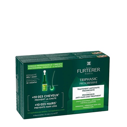 TRIPHASIC PROGRESSIVE GENTECH anti-hair loss progressive hair loss ampoules 8 units Triphasic Progressive Gentech Anti Juuksehooldustoode