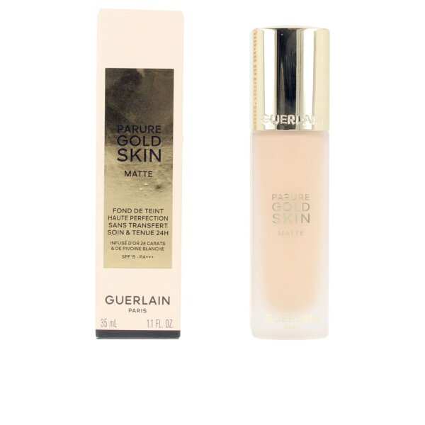Guerlain Parure Gold Skin #1W Warm/Dore Matte Foundation Parure Gold Skin toon 1W