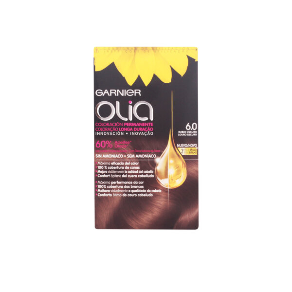 OLIA coloración permanente sin amoniaco #6.0-rubio oscuro 1 u Olia Coloracion Permanente Sin 10