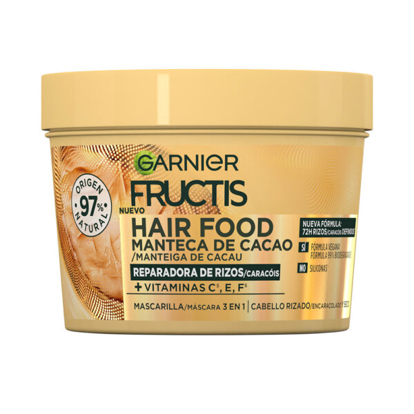 Garnier FRUCTIS HAIR FOOD COCOA BUTTER nourished curl mask juuksemask 390 ml Fructis Hair Food Cocoa