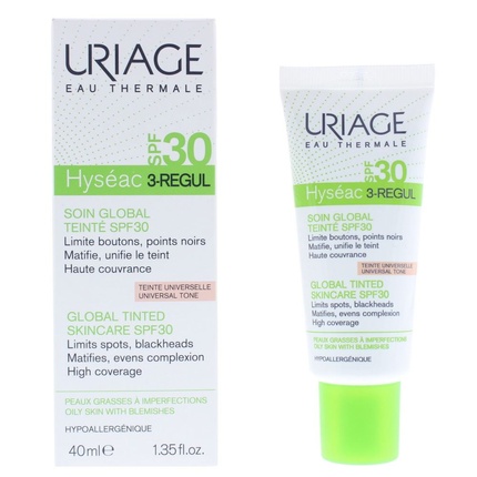 Uriage Hyseac 3-Regul Global Tinted Skin-Care SPF30 Hyseac 3 Regul Global Päikesekaitse