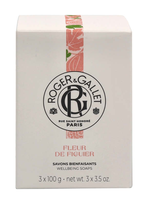 Roger & Gallet FLEUR DE FIGUIER scented soaps 3 u