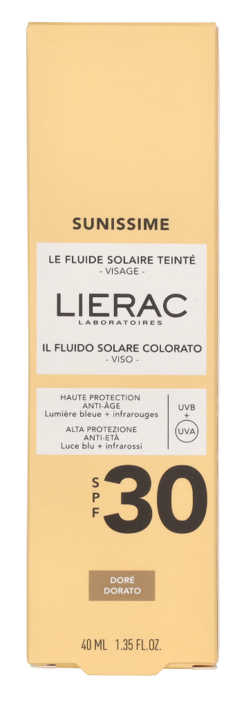 Lierac Paris SUNISSIME tinted sunscreen fluid SPF30 #Golden 40 ml