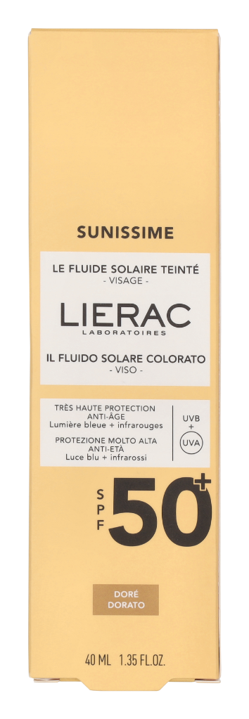 Lierac Paris SUNISSIME tinted sunscreen fluid SPF50+ #Golden 40 ml