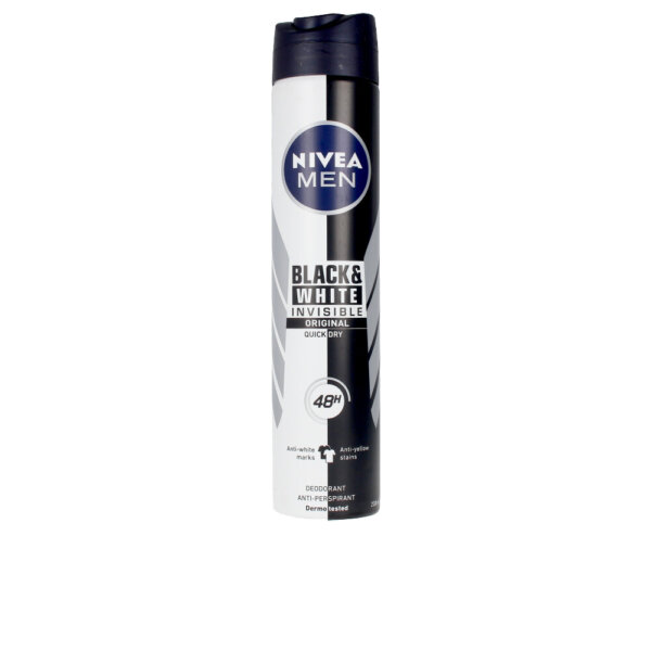 Nivea MEN BLACK & WHITE INVISIBLE deodorant spray 200 ml Men Black And White