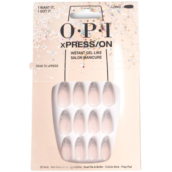 OPI xPRESS/ON Artificial Nails Nail Art #I Want It, I Got It 30 u Xpress On Artificial Nails Meigitoode