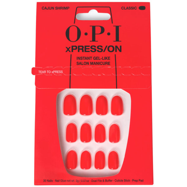 OPI xPRESS/ON Artificial Nails Iconic Shades #Cajun Shrimp 30 u Xpress On Artificial Nails 7