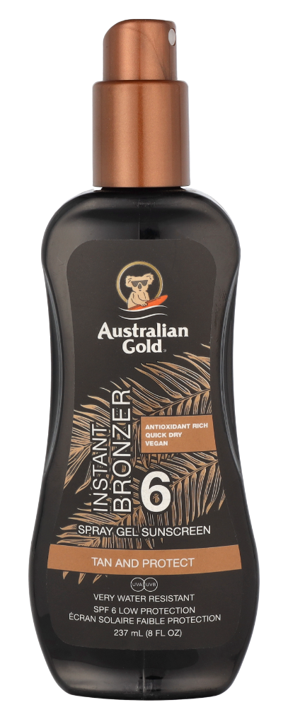 SUNSCREEN SPF6 spray gel with instant bronzer 237 ml Sunscreen Spf6 Spray Gel