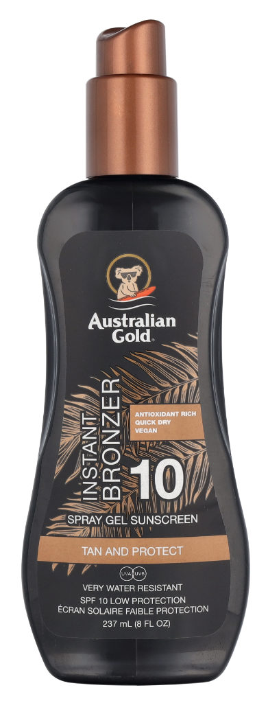 SUNSCREEN SPF10 spray gel with instant bronzer 237 ml Sunscreen Spf10 Spray Gel