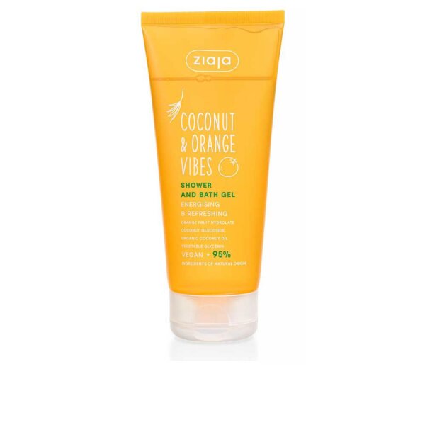 COCONUT & ORANGE VIBES energizing and refreshing bath and shower gel 200 ml Coconut & Orange Vibes Geel