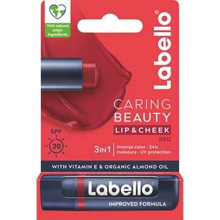 Labello Red Caring Beauty Lip & Cheek SPF 30 4,8 g Labello Red Caring Beauty Lip & Cheek SPF 30 4,8 g