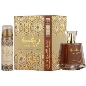 Lattafa Perfumes Raghba Gift set EDP 100 ml and deospray 50 ml