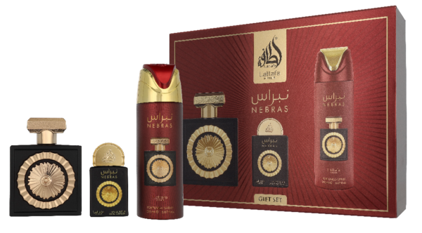 Nebras Gift set EDP 100 ml, deospray 200 ml and EDP 20 ml Nebras Gift Set Edp