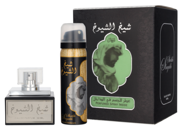 Lattafa Perfumes Sheikh Al Shuyukh kinkekomplekt EDP 50 ml and deospray 50 ml Sheikh Al Shuyukh Gift