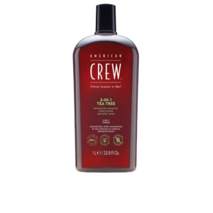 American Crew Shampoo, Conditioner & Body Wash - Shampoo with tea tree 3in1 1000 ml