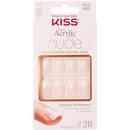 Salon Acrylic French Nude 64268 ( 28 pcs ) - Acrylic nails french manicure for a natural look Salon Acrylic French Nude Küünelakk