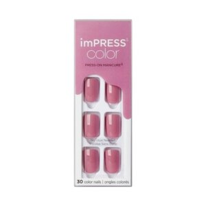 KISS ImPRESS Color Petal Pink Nails 30 tk