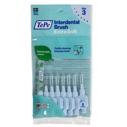 Interdental Brush Extra Soft (0.6 mm blue 8 tk) - Very fine interdental brushes TePe Interdental Extra Soft Hambavahehari