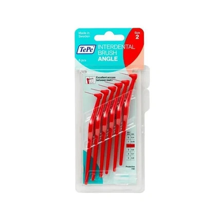 TePe Angle Interdental Brush hambavaheharjad (6 tk) (0.5 mm punane)