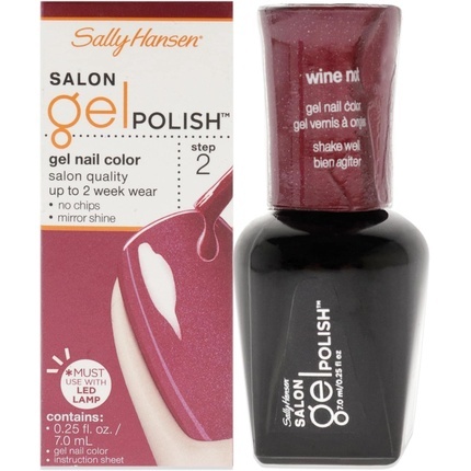 Sally Hansen Salon Gel Polish Gel Nail Color - Nail polish 7 ml – toon 230 Wine Not