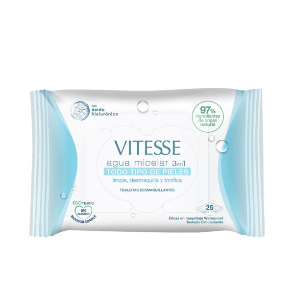 Vitesse Micellar Water Wipes 3 in 1 for all skin types 25 units Micellar Water Wipes 3