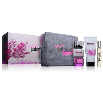 Just Cavalli Give Me Magic for Her Dárková sada EDP 90 ml, tělové mléko 100 ml, miniaturka EDP 15 ml a kosmetická taška Just Cavalli Give Me Parfüümvesi 90ml
