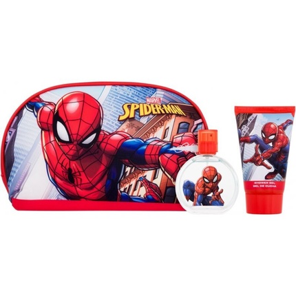 Spiderman Gift set EDT 50 ml, shower gel 100 ml and cosmetic bag Marvel Spiderman kinkekomplekt kosmeetikakotiga