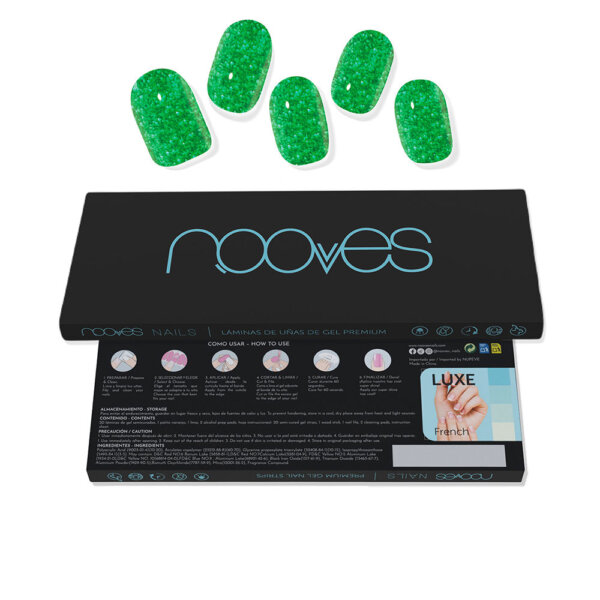 GEL NAIL SHEETS jade glitter glam #glitter green 20 u Gel Nail Sheets Jade