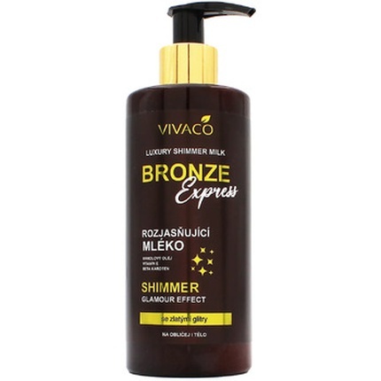 Vivaco Bronze Express - illuminating body lotion with glitter 300 ml