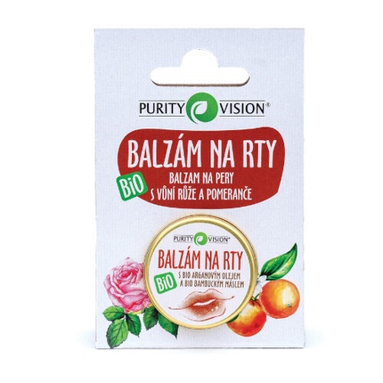 BIO lip balm with 12 ml organic argan oil Purity Vision Bio Lip Balm Huulepalsam