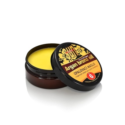 Vivaco Sun Argan Bronz Oil SPF6 - Suntan butter with argan oil for quick browning 200 ml