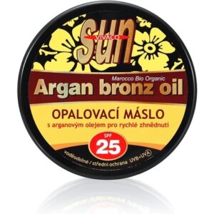 Vivaco Sun Argan Bronze Oil SPF 25 - Suntan butter with organic argan oil 200 ml