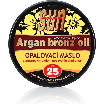 Vivaco Sun Argan Bronze Oil SPF 25 - Suntan butter with organic argan oil 200 ml